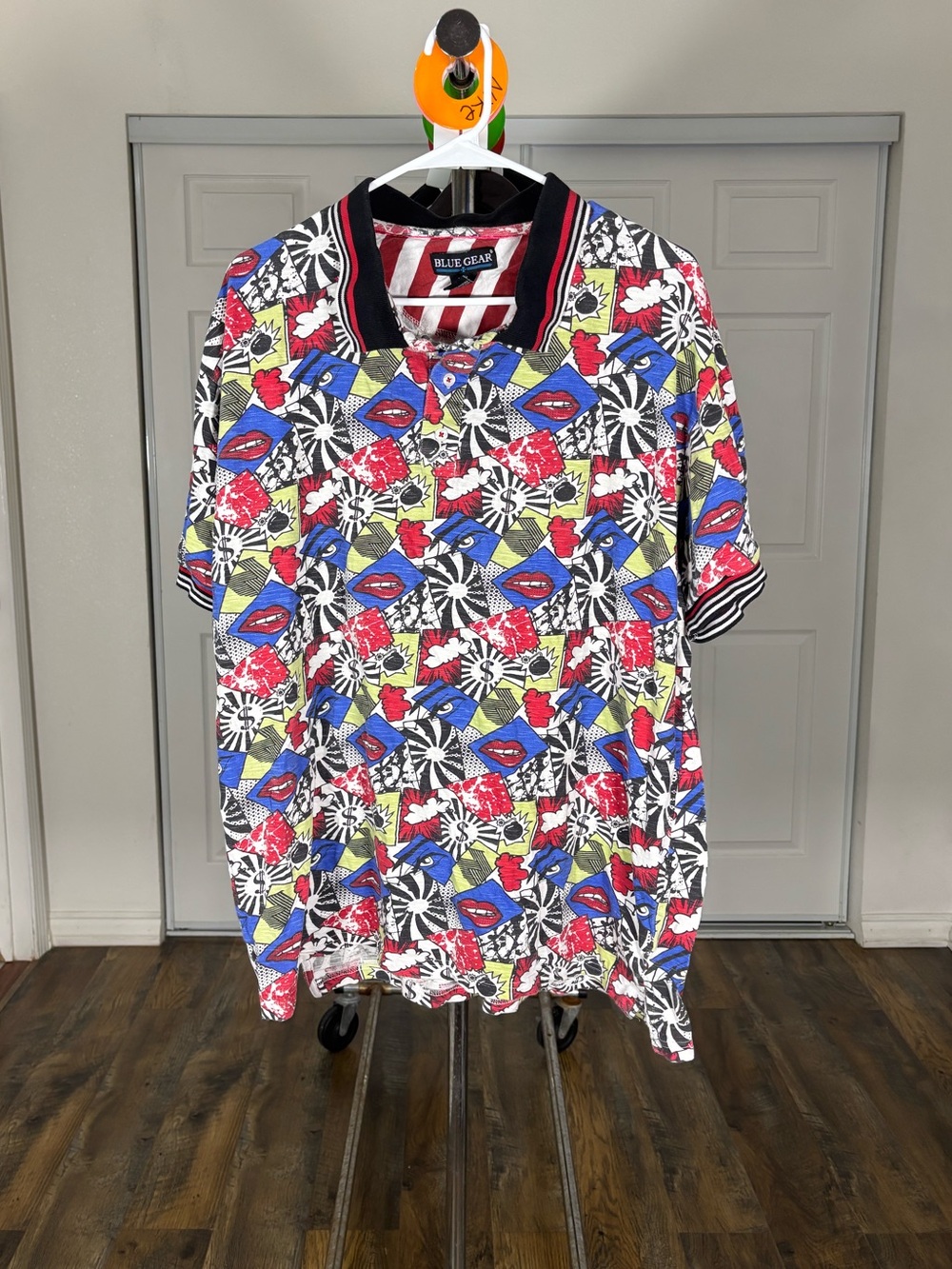 Blue Gear 2XL Graphic Cotton Tee - Multicolor Pop Art